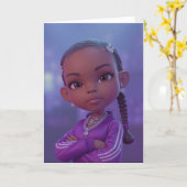 Zoey meisjes kaart (Gele Bloem)
