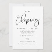 ZOEY Modern Elopement Wedding Invitation Kaart (Voorkant)