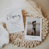 ZOEY Modern Elopement Wedding Invitation Kaart