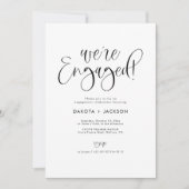 ZOEY Modern Engagement Photo Invitation Kaart (Voorkant)