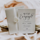 ZOEY Modern Engagement Photo Invitation Kaart