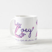Zoey-naam betekent decoratieve Z-monogram-mok Koffiemok (Voorkant links)
