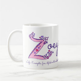 Zoey-naam betekent decoratieve Z-monogram-mok Koffiemok