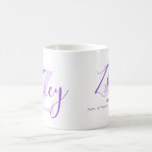 Zoey name meaning monogram Z purple Koffiemok (Center)