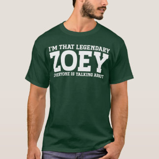 Zoey Persoonlijke naam Vrouwen Meisje Grappige Zoe T-shirt