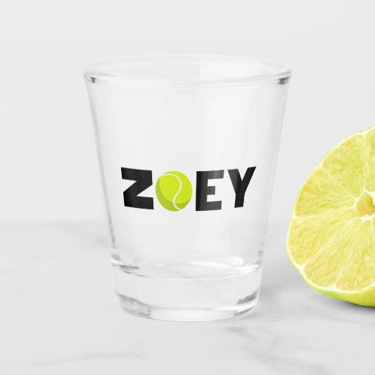 Zoey Tennis Shot Glas (Voorkant)