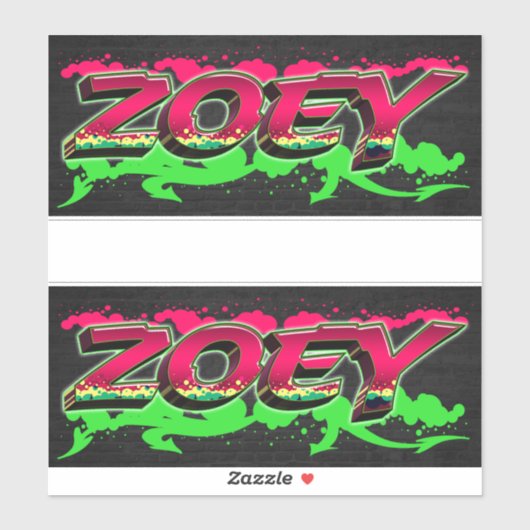 Zoey Vorname Name Graffiti Aufkleber Sticker (Vel)