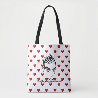 Zogak harten print tote bag