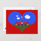 zogende trekkers onder hart briefkaart (Voorkant / Achterkant)