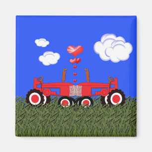 zogende trekkers onder hart magneet