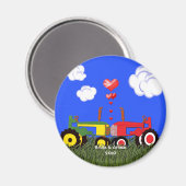 zogende trekkers onder hart magneet (Voorkant / Achterkant)