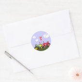 zogende trekkers onder hart ronde sticker (Envelop)