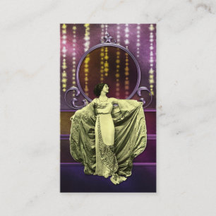 Zohara: Art Deco Woman in Geel- en krottenhuis Visitekaartje