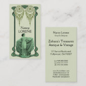 Zohara-Visitekaartjes in Groene en Olijf Visitekaartje (Voorkant / Achterkant)