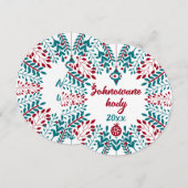 Žohnowane hody, Opper-Sorbisch kerstgroet Feestdagenkaart (Voorkant / Achterkant)