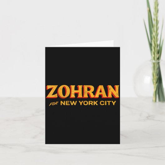 Zohran Mamdani For Nyc Mayor Funny Cool Trendy Pro Kaart (Voorkant)
