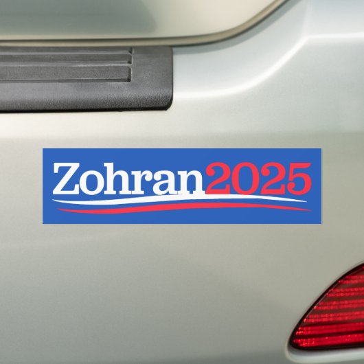 Zohran Mamdani Mayor NYC 2025 Bumpersticker (Op auto)