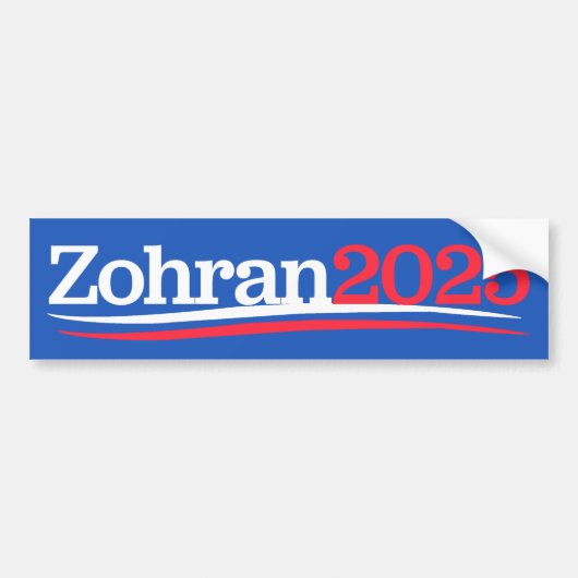 Zohran Mamdani Mayor NYC 2025 Bumpersticker (Voorkant)