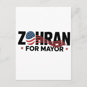 Zohran Mamdani NYC burgemeesterskandidaat VS Feestdagenkaart
