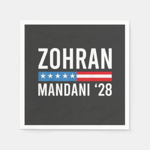 Zohran Mamdani NYC burgemeesterskandidaat VS-vlag Servet