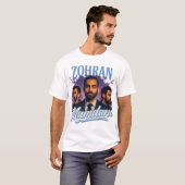Zohran Mamdani NYC State Retro T-Shirt (Voorkant volledig)