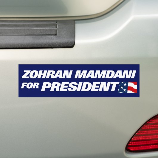 Zohran Mamdani President 2028 Bumpersticker (Op auto)