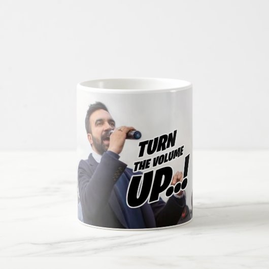 Zohran Mamdani - Turn the Volume Up Mug Koffiemok (Center)