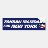 Zohran Mamdani voor NYC 2025 Bumpersticker (Voorkant)