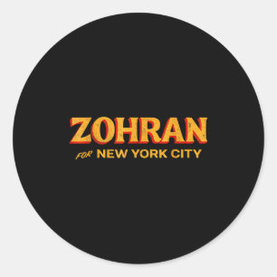 Zohran Mamdani Voor Nyc Burgemeester Grappig Cool  Ronde Sticker