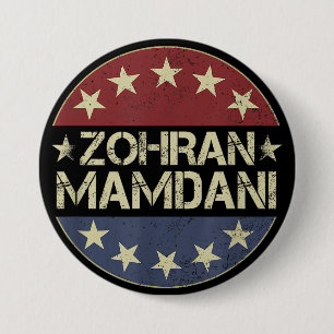 Zohran Mamdani Voor NYC Burgemeester Merch Zohran  Ronde Button 7,6 Cm