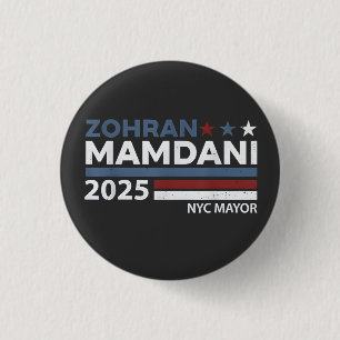 Zohran Mamdani Voor NYC Burgemeester USA Democrate Ronde Button 3,2 Cm