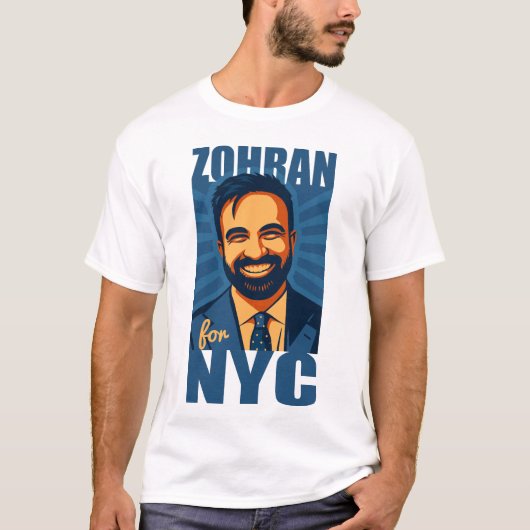 ZOHRAN MAMDANI voor NYC T-shirt (Voorkant)