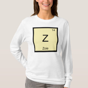 Zoie Naam Chemie Element Periodiek Systeem T-shirt