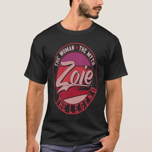 Zoie the Lady of Myth the de Legend T-shirt (Voorkant)