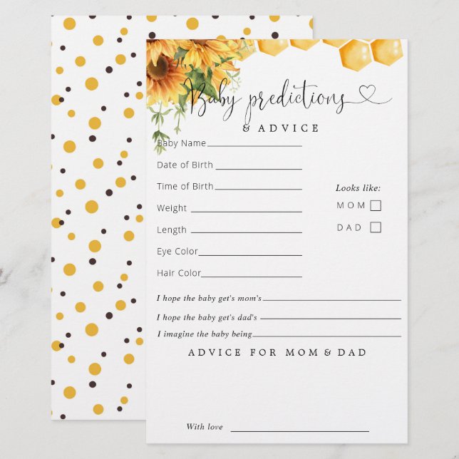 Zoiets als Baby shower voorspellend advies (Voorkant / Achterkant)