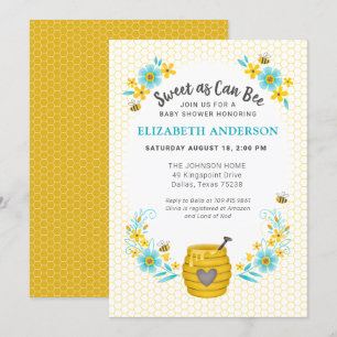 Zoiets als Can Bee Baby Boy Shower Invitation Kaart
