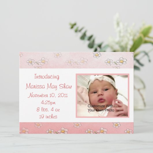 Zoiets als de geboorteaankondiging van de Baby van Aankondiging (Staand voorkant)