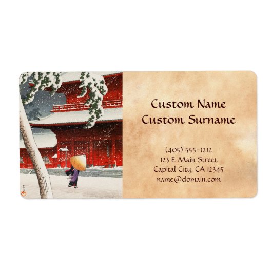 Zôjô-ji Temple in Shiba 20 Uitzichten Tokyo Etiket (Voorkant)