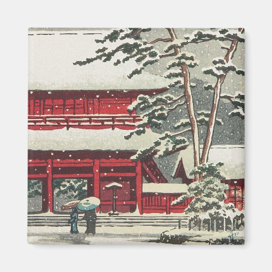 Zojoji Temple Hasui Kawase shin hanga Magneet (Voorkant)