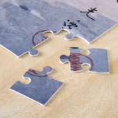 Zojoji Temple in Snow door Tsuchiya Koitsu Legpuzzel (Zijkant)