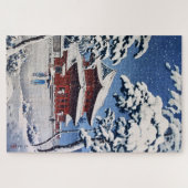 Zojoji Temple in Snow door Tsuchiya Koitsu Legpuzzel (Horizontaal)