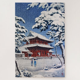 Zojoji Temple in Snow door Tsuchiya Koitsu Legpuzzel