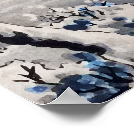 Zojoji Temple in Snow door Tsuchiya Koitsu Poster (Hoek)