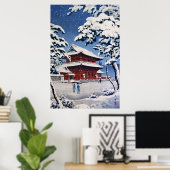 Zojoji Temple in Snow door Tsuchiya Koitsu Poster (Thuiskantoor)