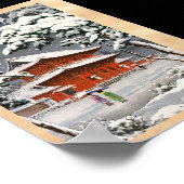 Zojoji Temple in Snow Tsuchiya Koitsu winterscène Poster (Hoek)