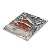 Zojoji Temple in Snow Tsuchiya Koitsu winterscène Tegeltje (Zijkant)