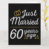 Zojuist 60 Jaar Getrouwd II Kaart (Gele Bloem)