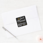 Zojuist 60 Jaar Getrouwd II Vierkante Sticker (Envelop)