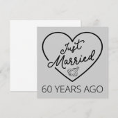 Zojuist 60 Jaar Getrouwd III Kaart (Voorkant / Achterkant)