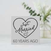 Zojuist 60 Jaar Getrouwd III Kaart (Staand voorkant)